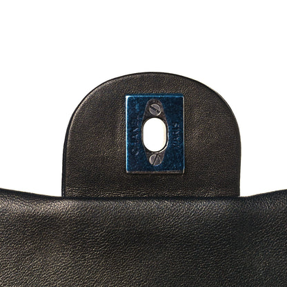 Chanel Metallic Goatskin Quilted Medium Rock In Rome Flap Charcoal 14 of 14