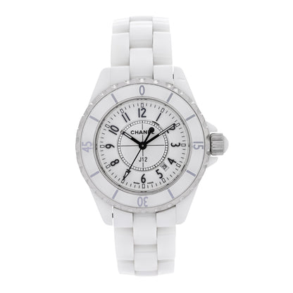 Chanel Stainless Steel Ceramic 33mm J12 Quartz Watch White 1 of 4