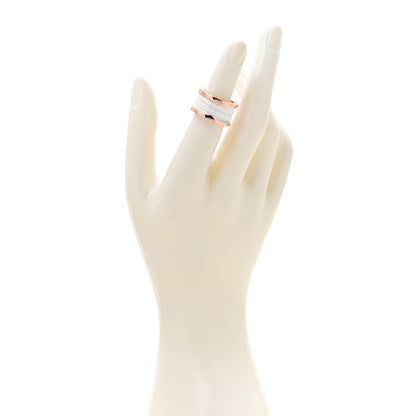 Bulgari 18K Rose Gold White Ceramic B.Zero1 Four-Band Ring 51 5.75 2 of 5