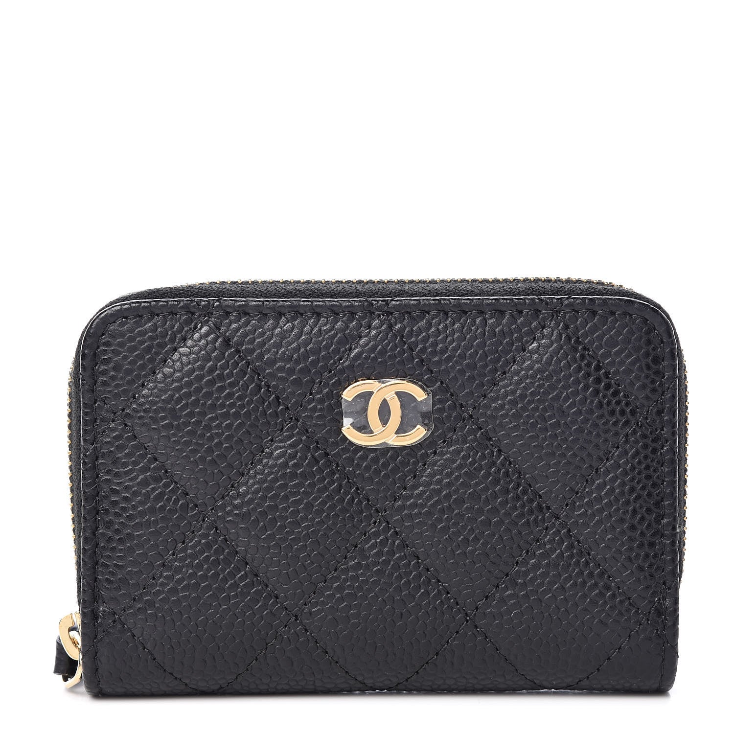 Chanel Caviar Quilted Zip Coin Purse Black 1 of 7