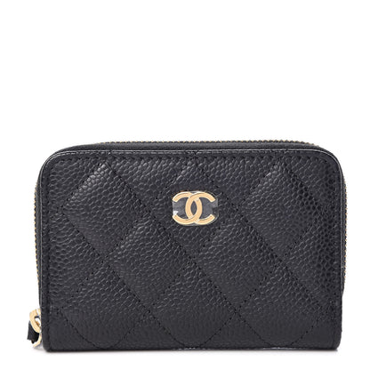 Chanel Caviar Quilted Zip Coin Purse Black 1 of 7