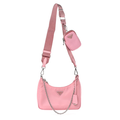 Prada Nylon Re-Edition 2005 Shoulder Bag Rosa 1 of 12