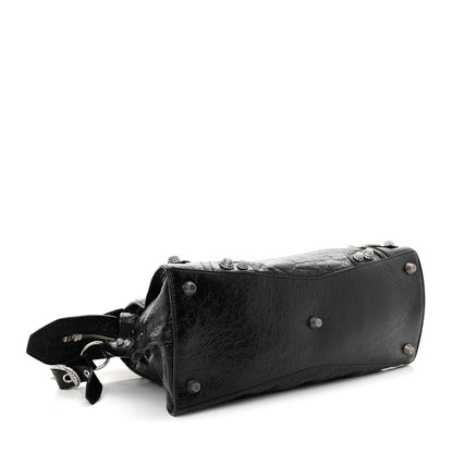 Balenciaga Agneau Arena Crystal Neo Cagole City Handbag Black 5 of 11