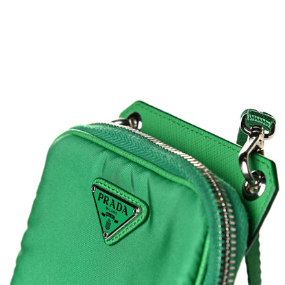 Prada Tessuto Nylon Phone Case Crossbody Bag Menta 6 of 6