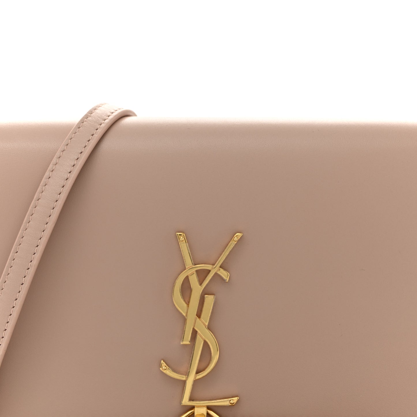 Smooth Calfskin Classic Monogram Kate Tassel Chain Wallet Pale Pink