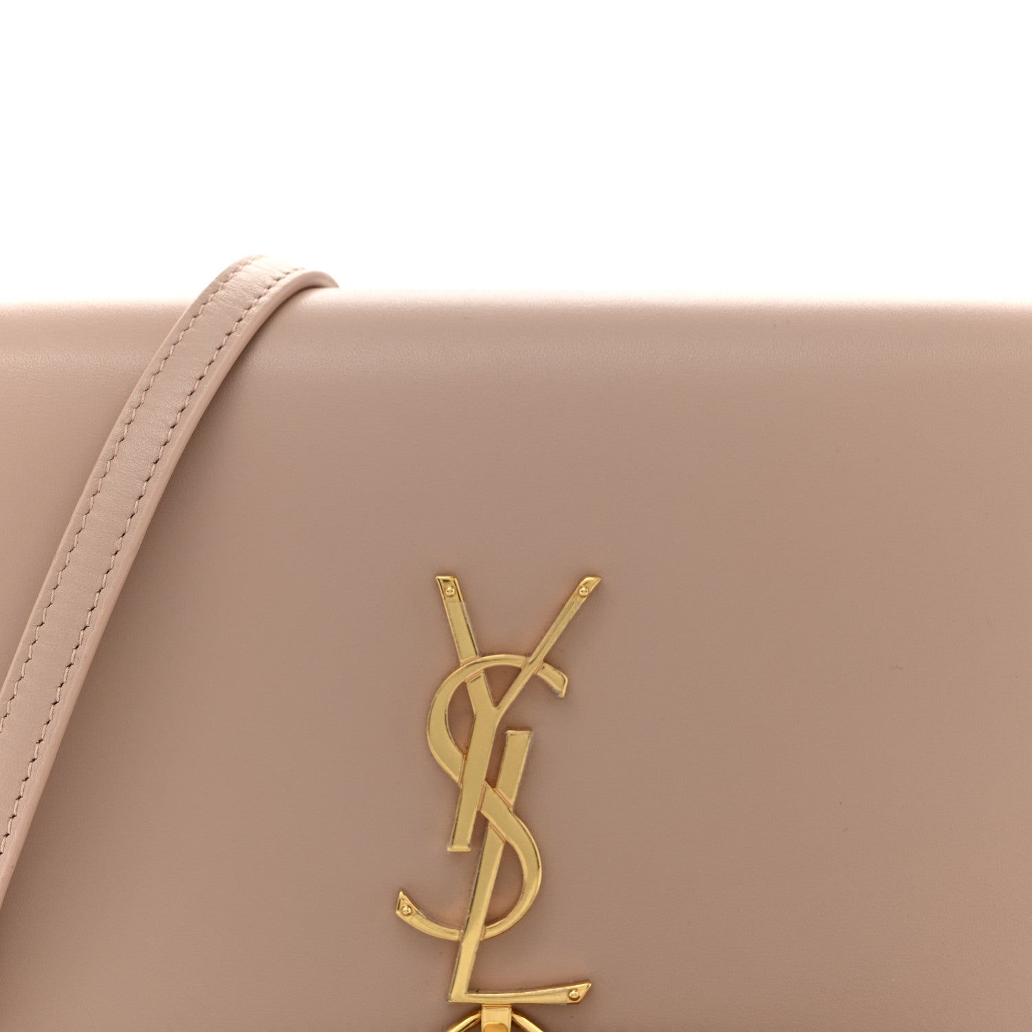 Saint Laurent Smooth Calfskin Classic Monogram Kate Tassel Chain Wallet Pale Pink 8 of 10