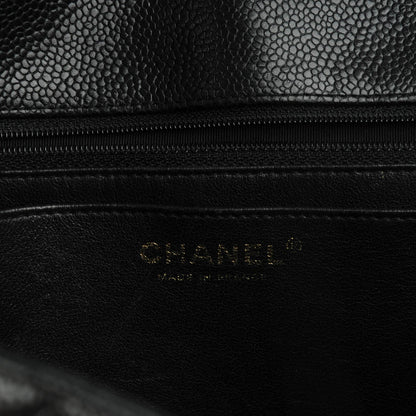 Chanel Caviar Quilted Jumbo Single Flap Black 7 of 8