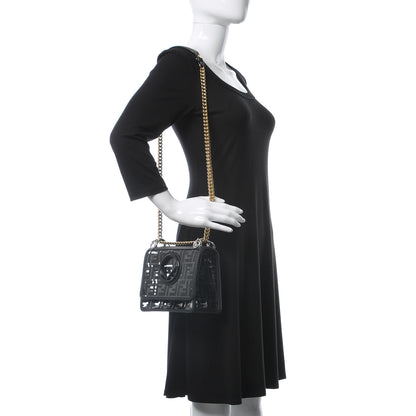 Fendi TPU FF Vitello Century F is Fendi Small Kan I Shoulder Bag Black 2 of 9
