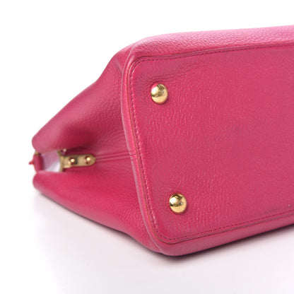 Louis Vuitton Taurillon Capucines MM Hibiscus Flamingo 7 of 10