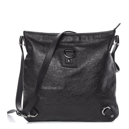 Gucci Calfskin Horsebit Embossed Abbey Messenger Dark Brown 1 of 13