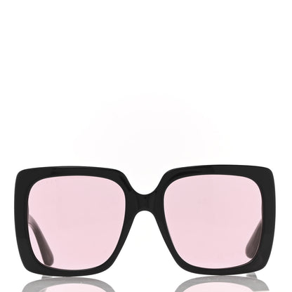 Gucci Crystal Square Frame GG Sunglasses GG0418S Black Pink 2 of 9