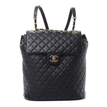 Chanel Calfskin Quilted Large Urban Spirit Backpack Black 1 of 10