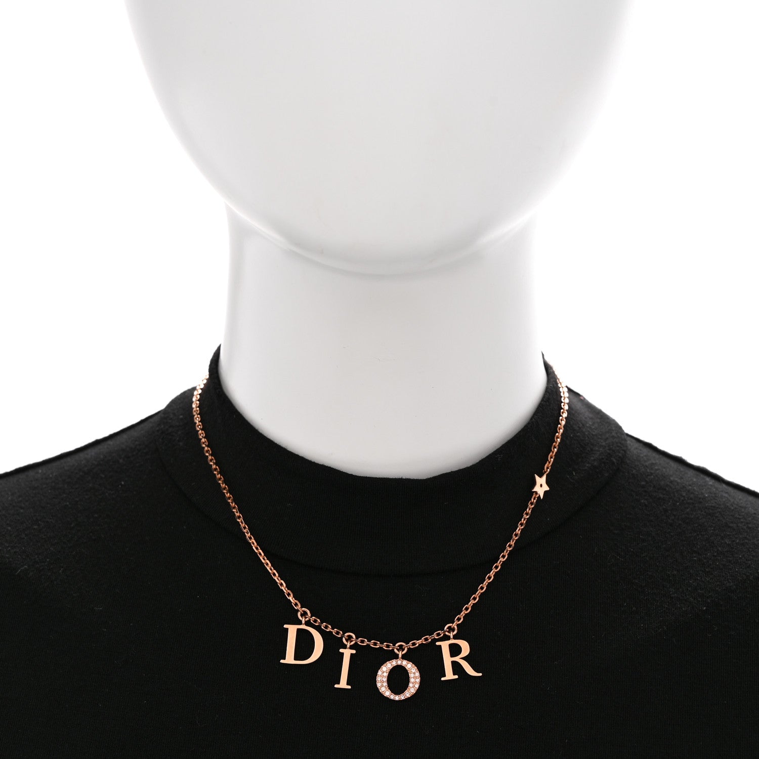 Christian Dior Crystal Dio(r)evolution Necklace Rose Gold 2 of 6