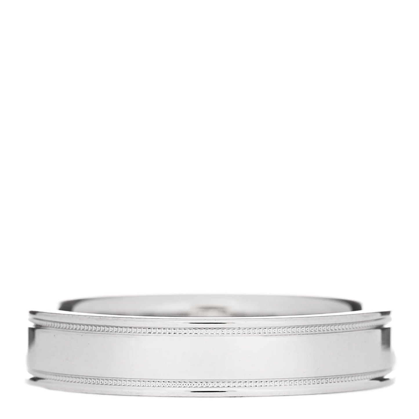 Platinum 4mm Together Double Milgrain Band Ring 52 6