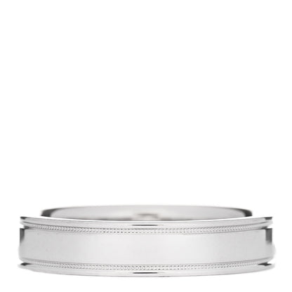 Tiffany Platinum 4mm Together Double Milgrain Band Ring 52 6 1 of 4
