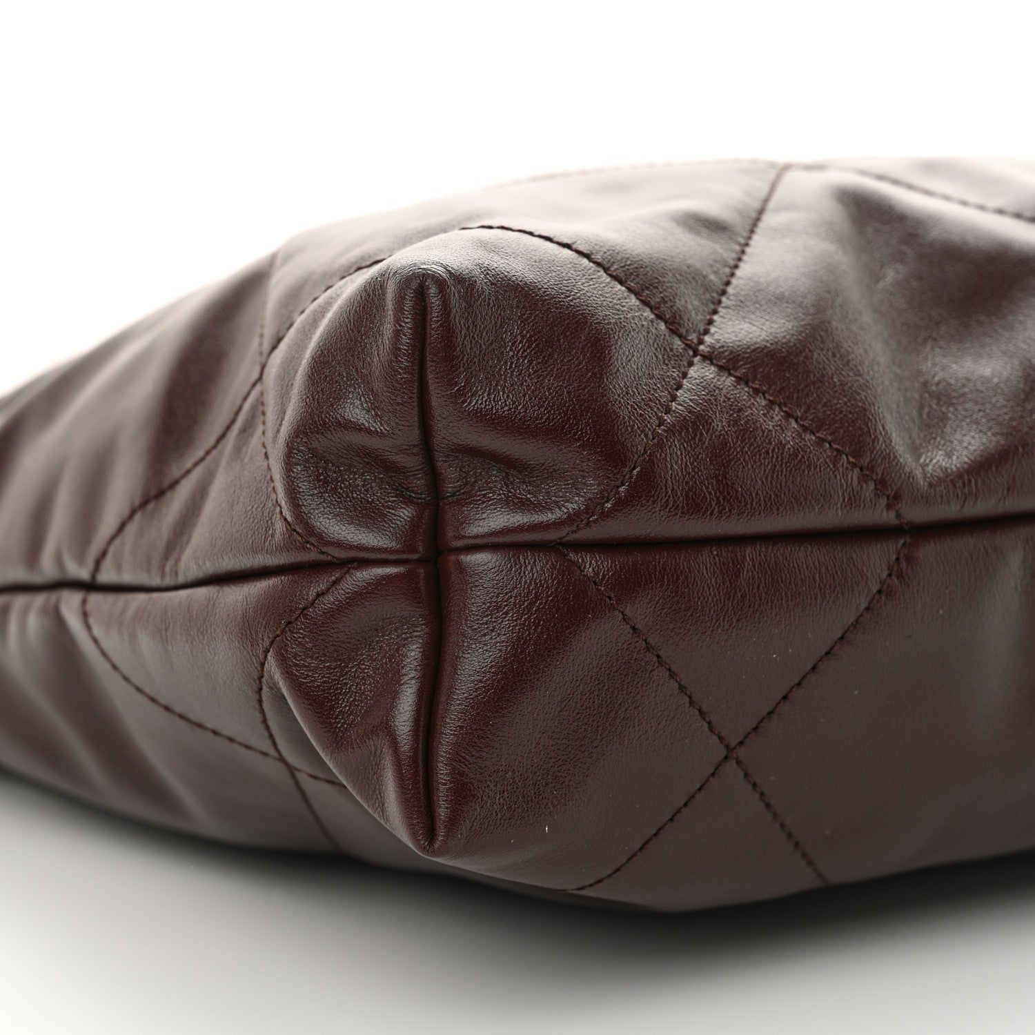 Chanel Shiny Calfskin Quilted Small Chanel 22 Dark Brown 10 of 11