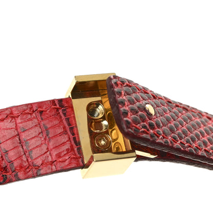 Celine Lizard Medium Classic Box Flap Bag Ruby 10 of 12