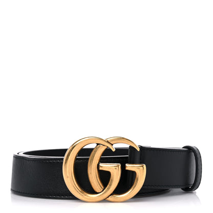 Gucci Calfskin Double G 30mm Belt 85 34 Black 1 of 6