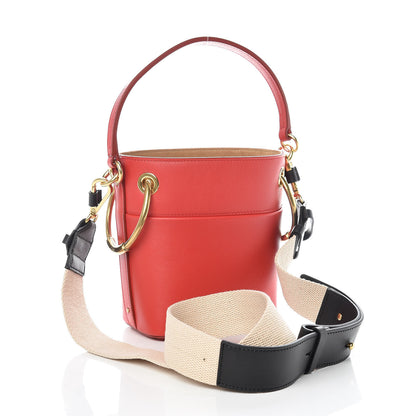 Chloe Smooth Calfskin Mini Roy Bucket Bag Plaid Red 3 of 12