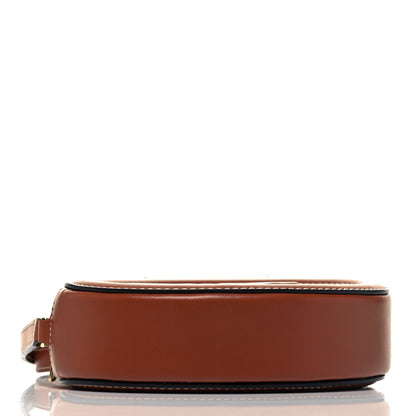 Celine Smooth Calfskin Cuir Small Triomphe Oval Crossbody Purse Tan 4 of 7