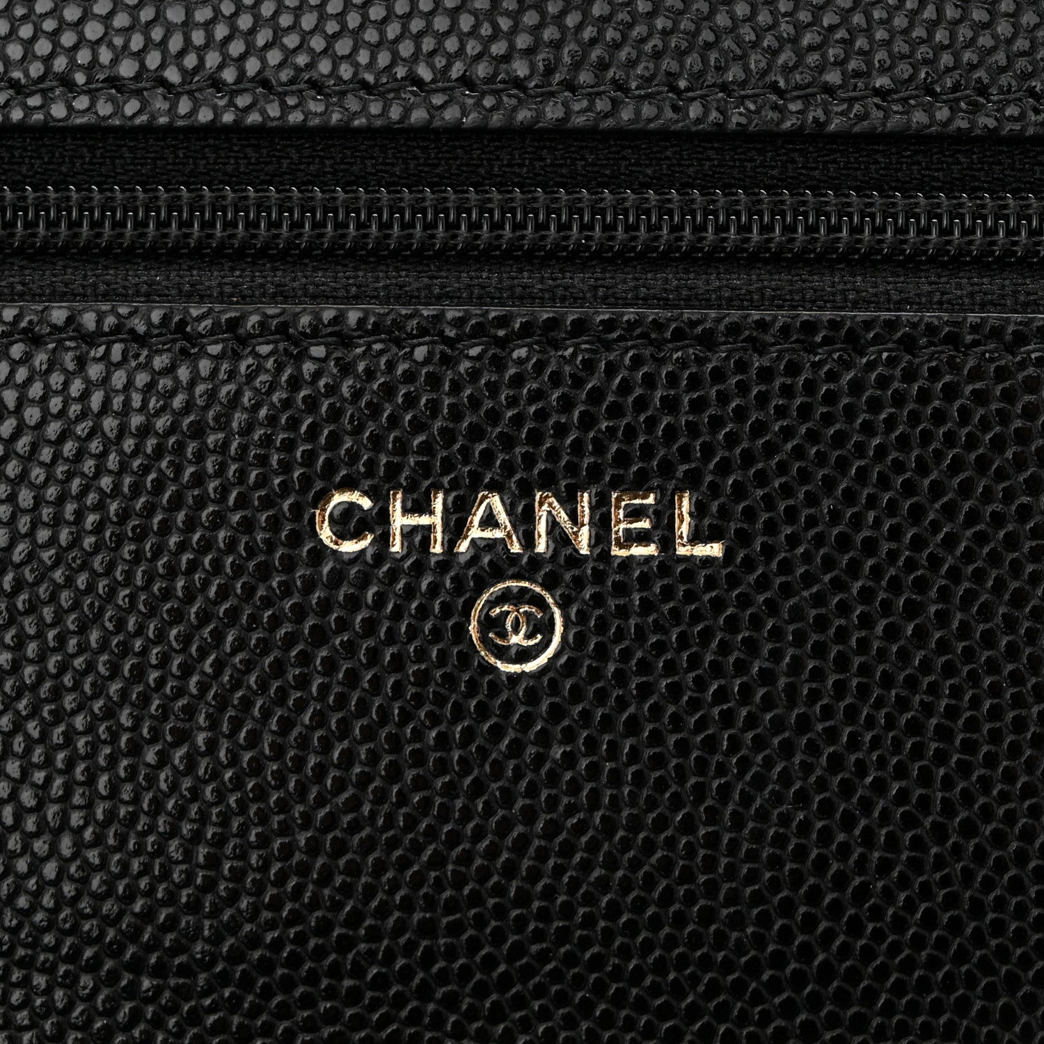 Chanel Caviar Quilted Crystal CC Wallet On Chain WOC Black 6 of 11