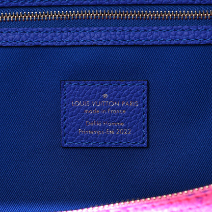 Louis Vuitton Taurillon Illusion Keepall Bandouliere 50 Bleu Rose 6 of 9