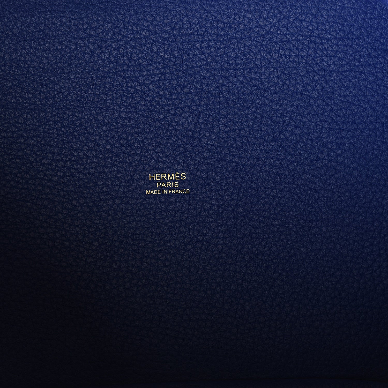 Hermes Taurillon Clemence Picotin Lock 22 MM Bleu Electrique 5 of 12