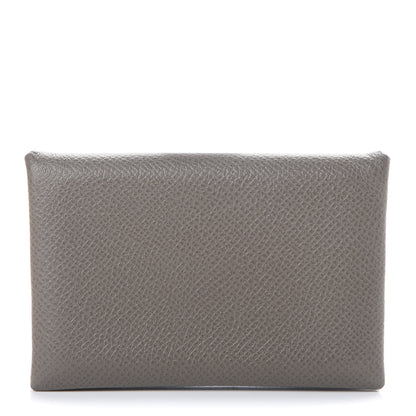 Hermes Epsom Calvi Card Case Etain 1 of 7