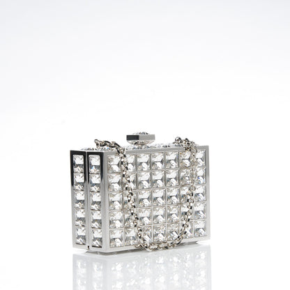 Judith Leiber Crystal Box Clutch Silver 4 of 7