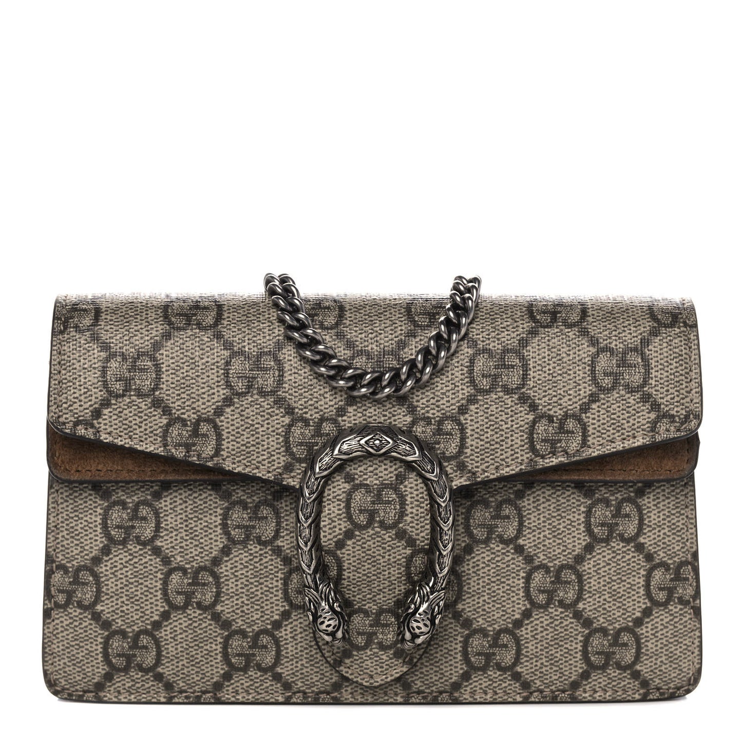 GG Supreme Monogram Super Mini Dionysus Shoulder Bag Taupe