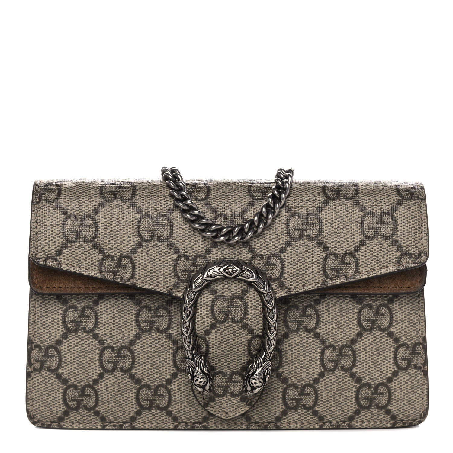Gucci GG Supreme Monogram Super Mini Dionysus Shoulder Bag Taupe 1 of 11