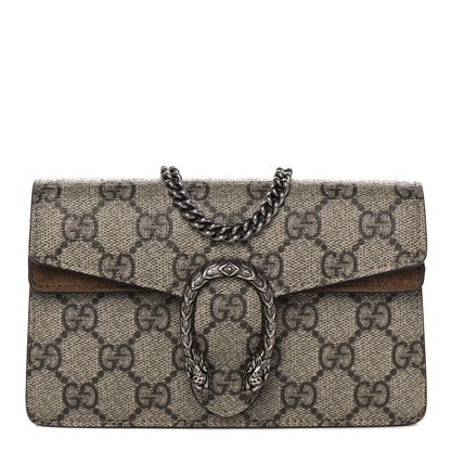 Gucci GG Supreme Monogram Super Mini Dionysus Shoulder Bag Taupe 1 of 11