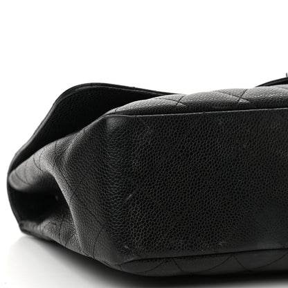 Chanel Caviar Quilted Jumbo Single Flap Black 9 of 20