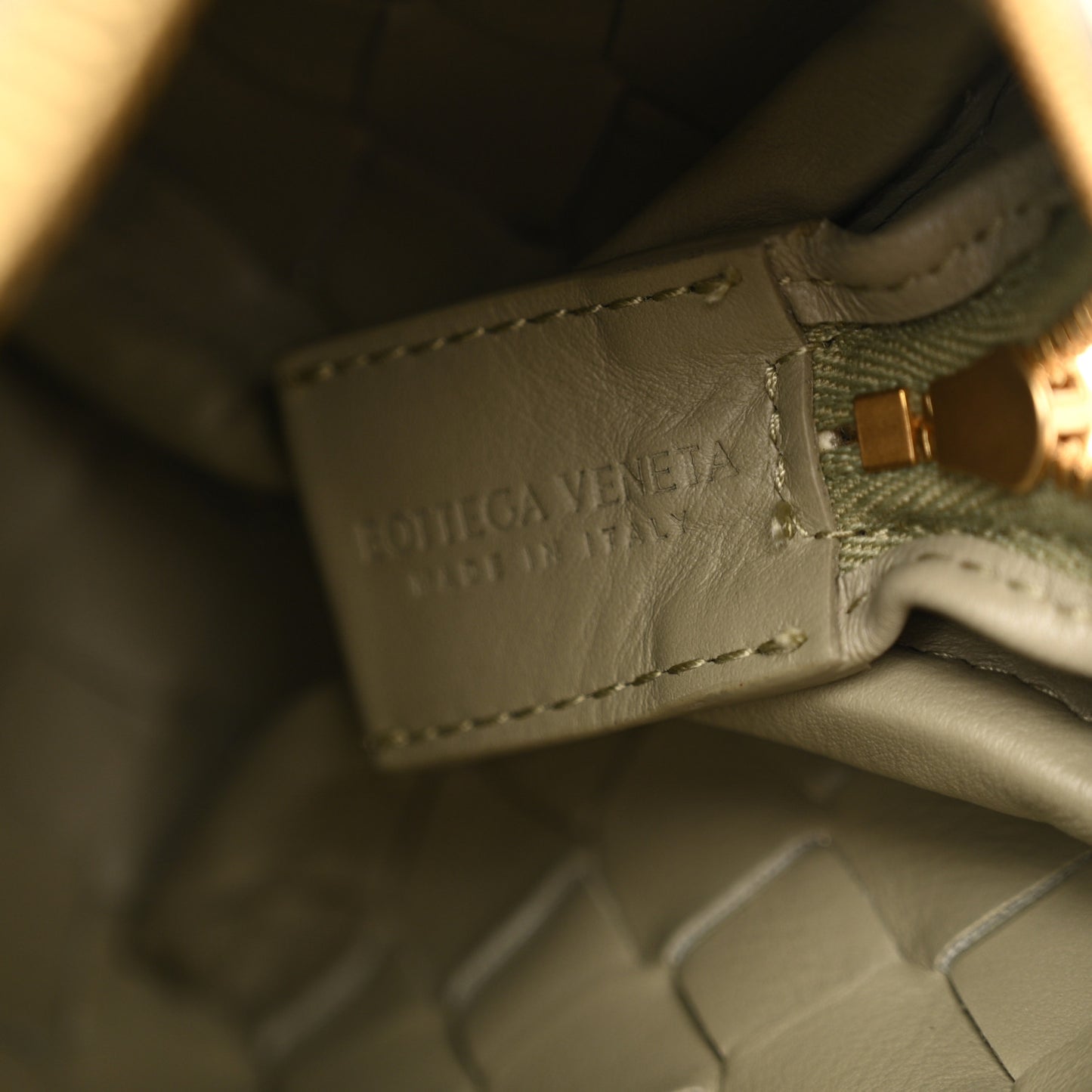 Nappa Intrecciato Mini Loop Camera Bag Travertine
