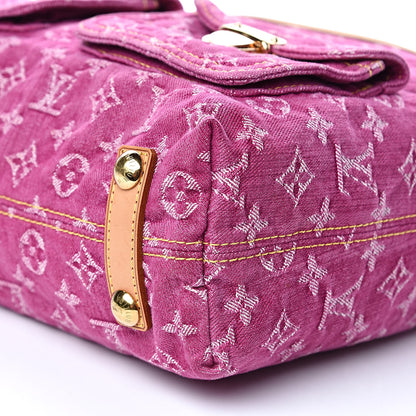 Louis Vuitton Denim Baggy GM Fuchsia 9 of 12
