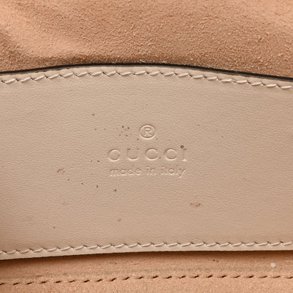 Gucci Calfskin Matelasse Chevron Mini GG Marmont Top Handle Bag Mystic White 6 of 15