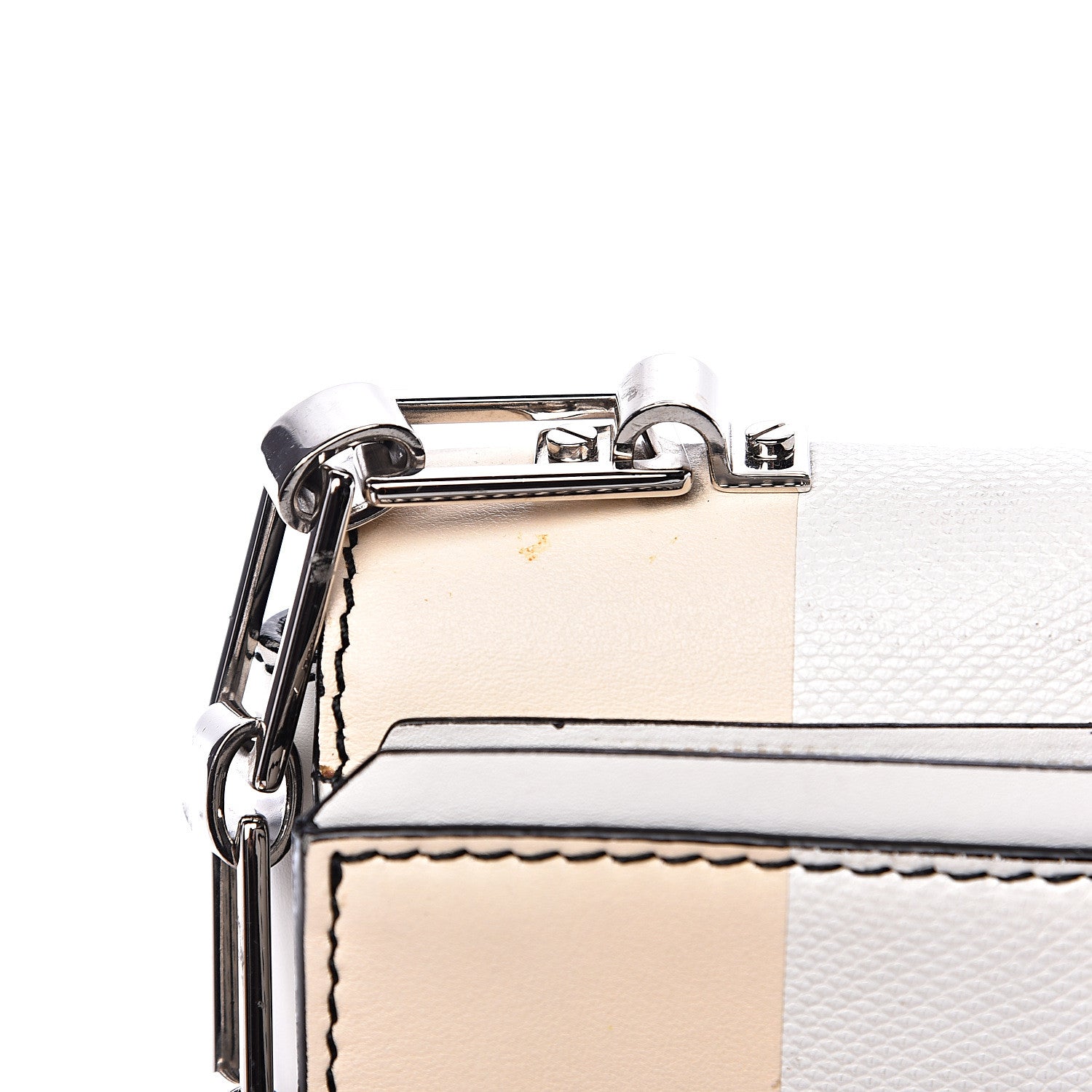 Proenza Schouler Elaphe Ayers Hava Shoulder Bag White Beige Silver 10 of 13