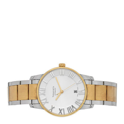 Tiffany Stainless Steel 18K Yellow Gold 37mm Atlas 3-Hand Automatic Watch 2 of 4