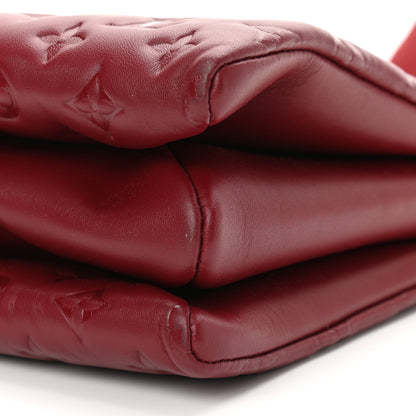 Louis Vuitton Lambskin Embossed Monogram Coussin PM Wine 9 of 12