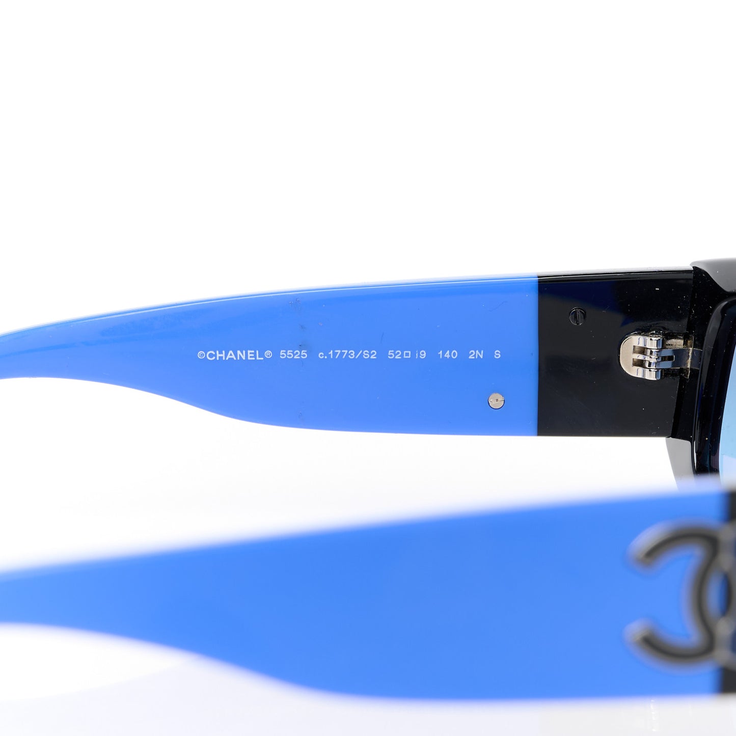Acetate Rectangle Sunglasses 5525 Black Blue