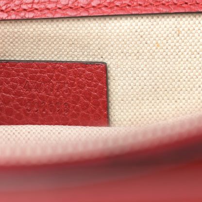 Gucci Dollar Calfskin Crystal Web Medium Dionysus Bamboo Top Handle Bag Hibiscus Red Black Diamond 7 of 14