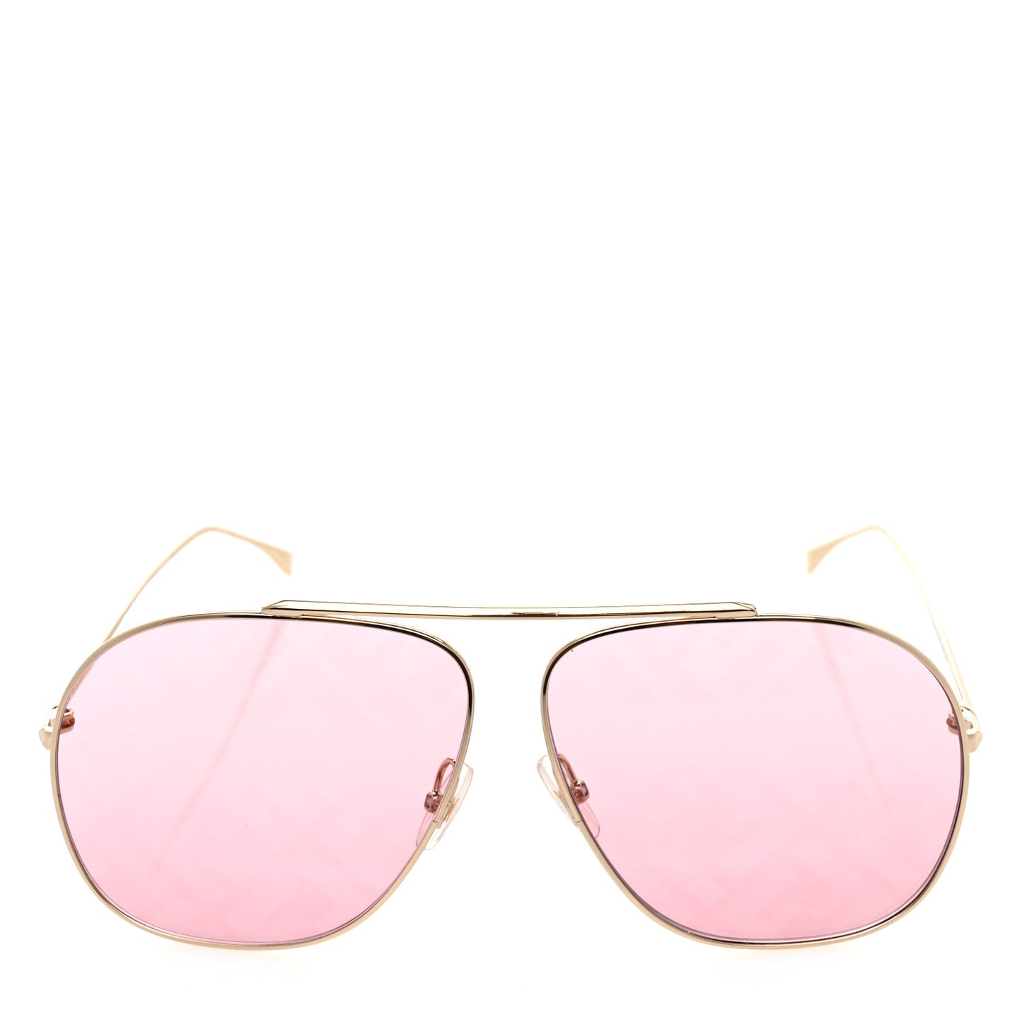 Metal FF Family Aviator Sunglasses FF0407 Pink