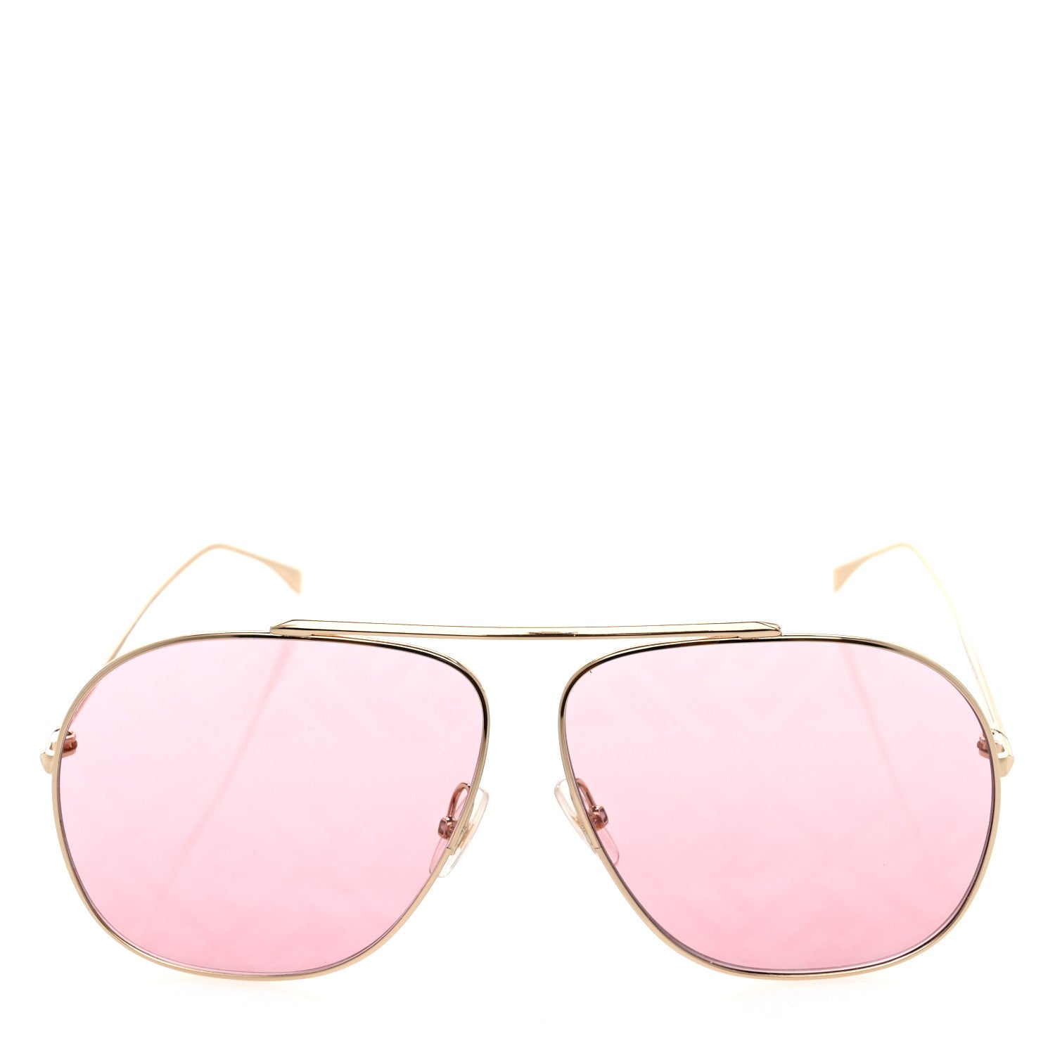 Fendi Metal FF Family Aviator Sunglasses FF0407 Pink 2 of 8