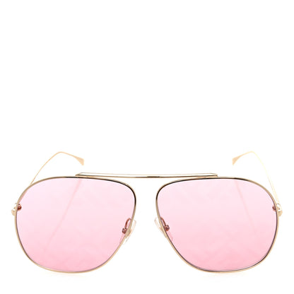 Fendi Metal FF Family Aviator Sunglasses FF0407 Pink 2 of 8