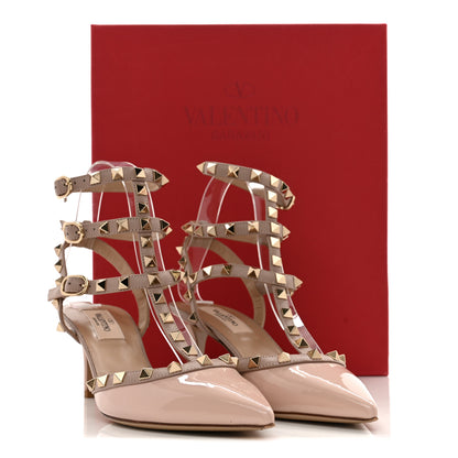 Valentino Garavani Patent Rockstud Ankle Strap 65mm Pumps 37 Poudre 14 of 15
