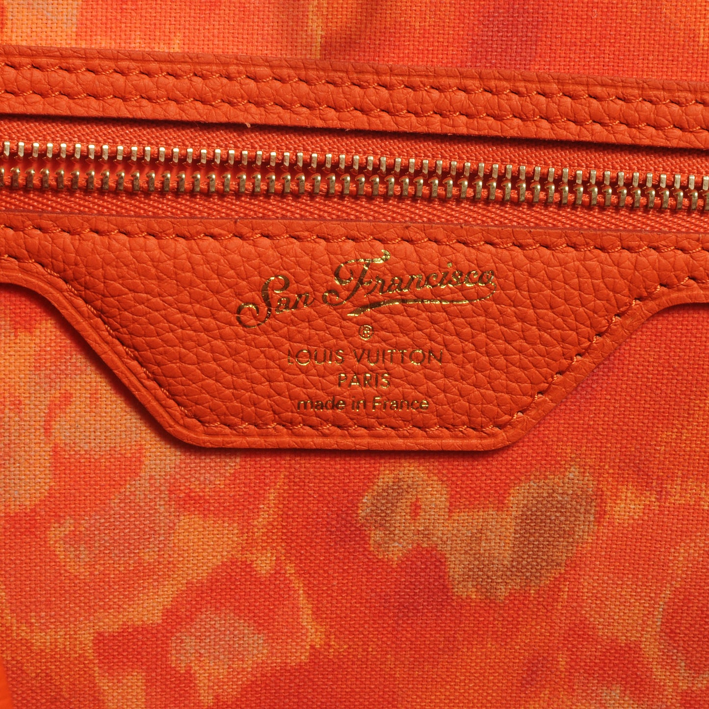 Monogram Ikat San Francisco LV Cup Neverfull GM Orange