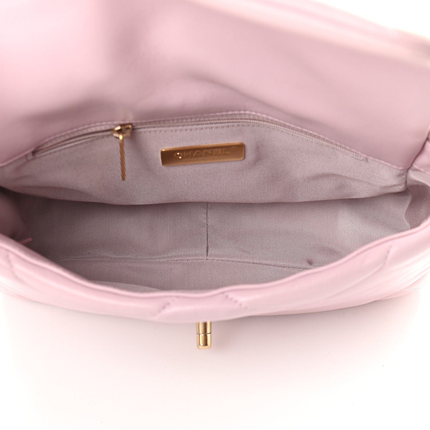 Chanel Lambskin Quilted Medium Chanel 19 Flap Light Pink 5 of 10