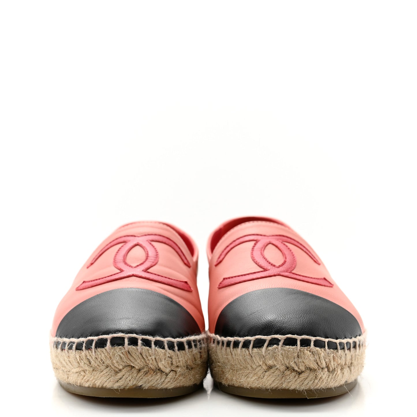 Lambskin CC Espadrilles 38 Pink Red Black
