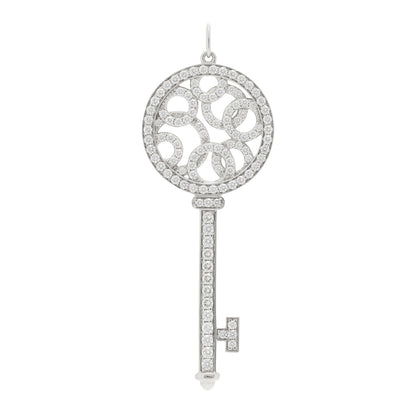 Tiffany Platinum Diamond Bubbles Key Pendant 1 of 4