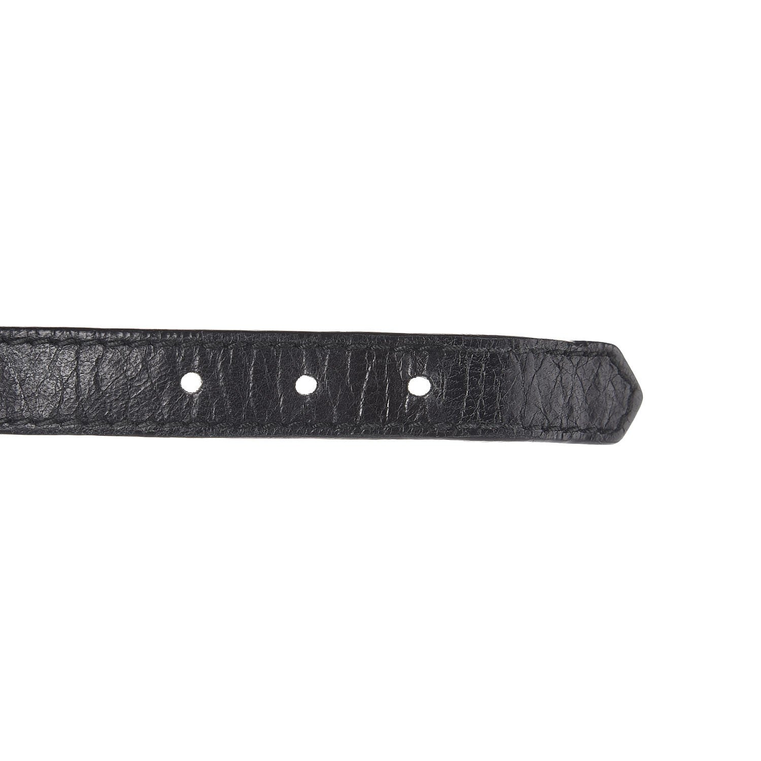 Balenciaga Agneau Giant Silver Hardware Triple Tour M Bracelet Black 6 of 6